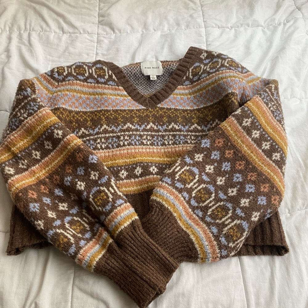 brown sweater